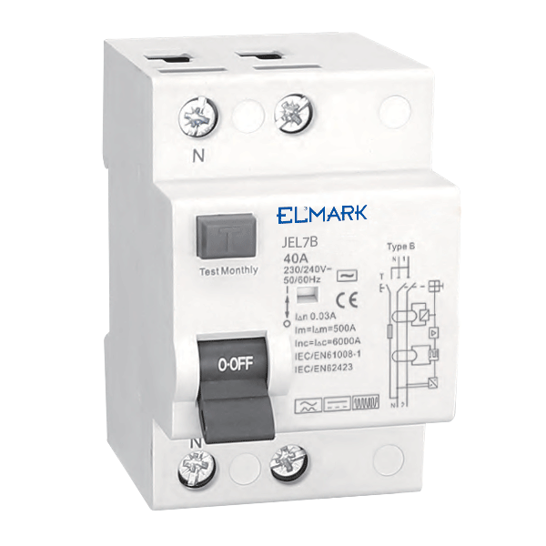 Intrerupator automat diferential RCCB JEL7B 10kA 2P Tip B AC/DC 80A 30mA