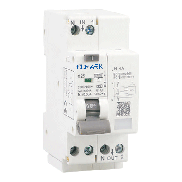 Intreruptor automat detectie arc electric - AFDD RCBO JEL8 6KA 1P+N 6A 30mA Tip A Curba C - Elmark 40870