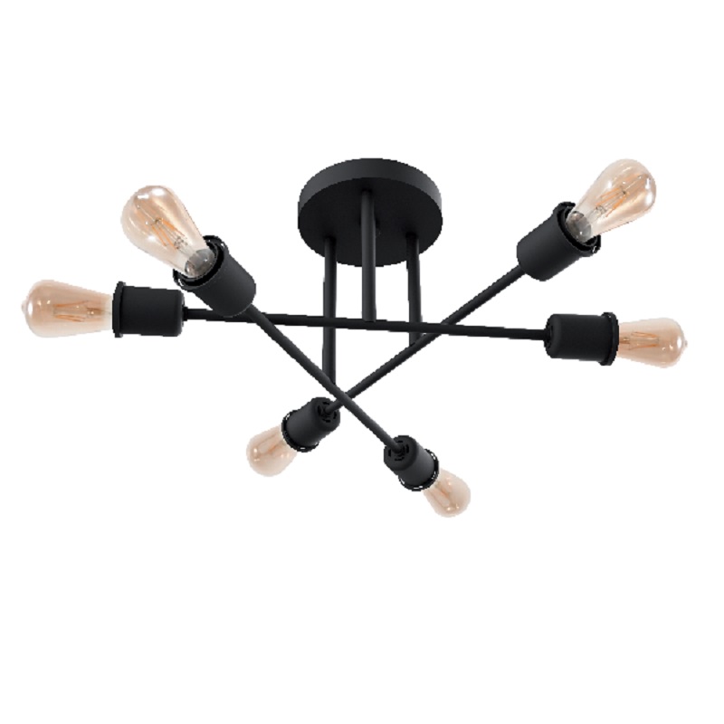 Lustra, Elmark, Sally, 6X E27, Negru, 955Sally6/Bl