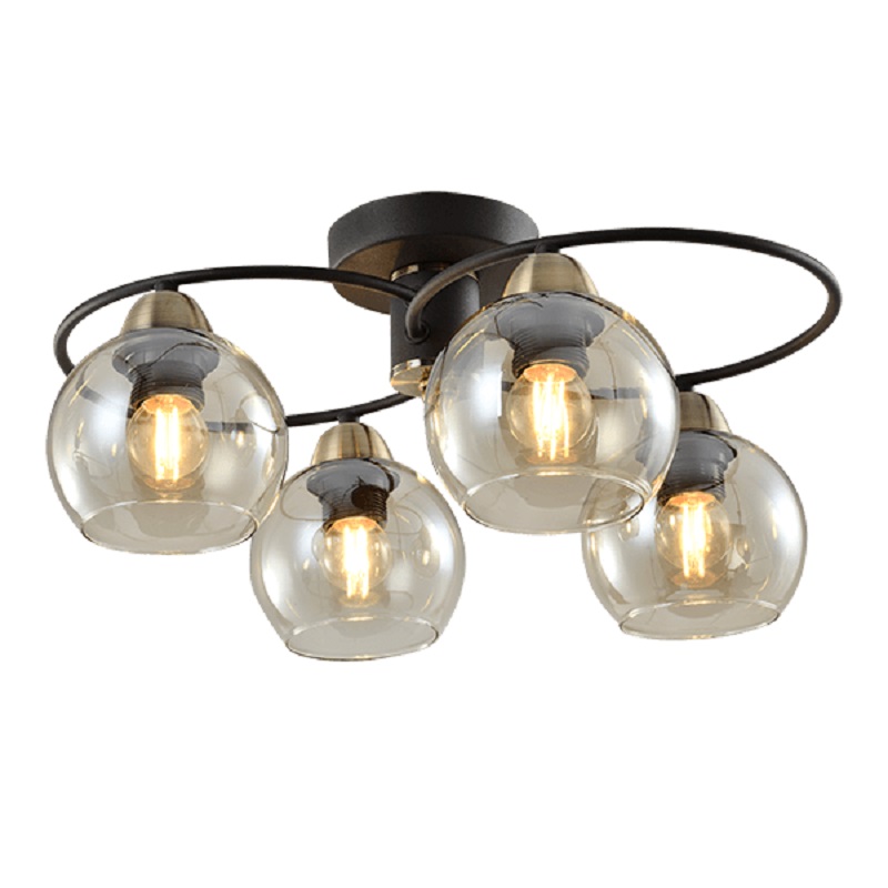 Candelabru, Elmark, Jay, 4XE27, Negru Bronz, 955JAY4