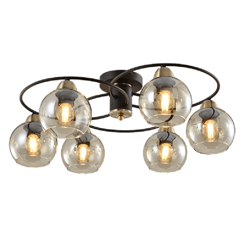 Candelabru, Elmark, Jay, 6XE27, Negru Bronz, 955JAY6