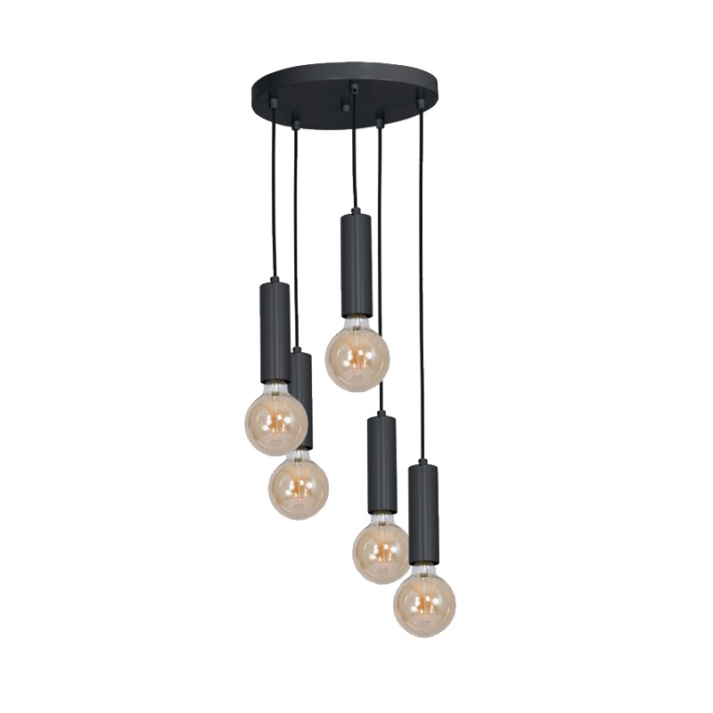 Lustra Elmark Quinn 5X E27 Negru 955Quinn5/Bl