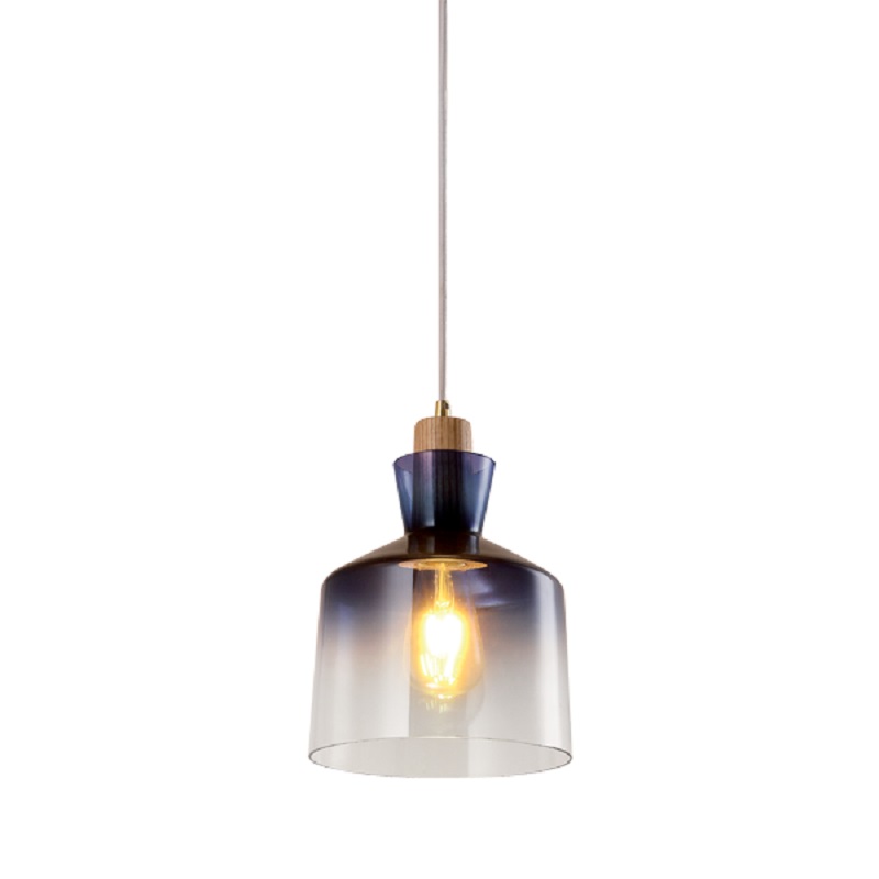 Pendul, Elmark, Alma, 1X E27, Albastru/Lemn, 955Alma1/Bl