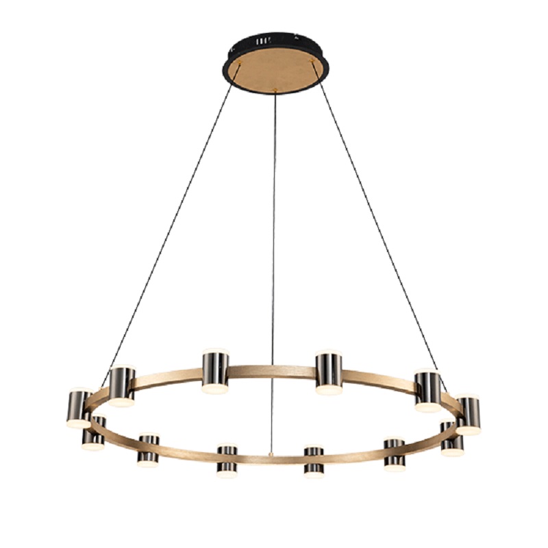 Candelabru Elmark Axel LED 96W Negru / auriu Lumina calda (3000K) D880 955AXEL30496