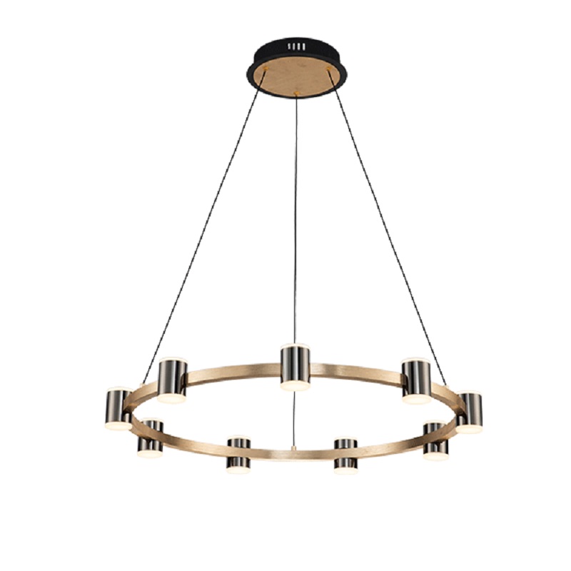 Candelabru, Elmark, Axel, LED, 72W, Negru / auriu, Lumina calda (3000K), D710, 955AXEL30472