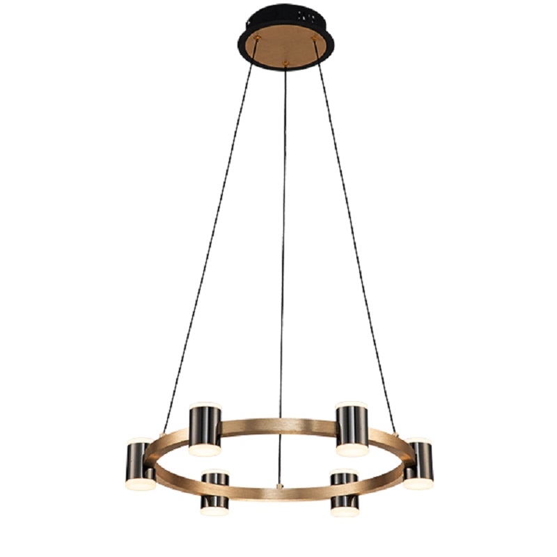 Candelabru, Elmark, Axel, LED, 48W, Negru / auriu, Lumina calda (3000K), D510, 955AXEL3048