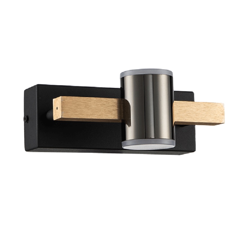 Aplica, Elmark, Axel, LED, 8W, Negru / auriu, Lumina calda (3000K), 955AXEL3008W