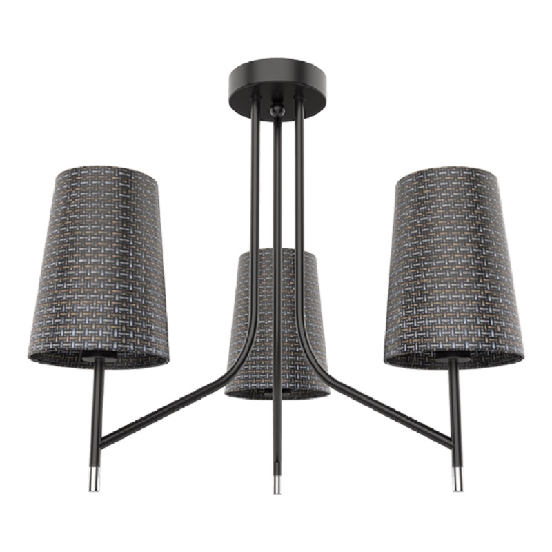 Candelabru Elmark Thera 3XE14 Negru Crom 955THERA3/BL
