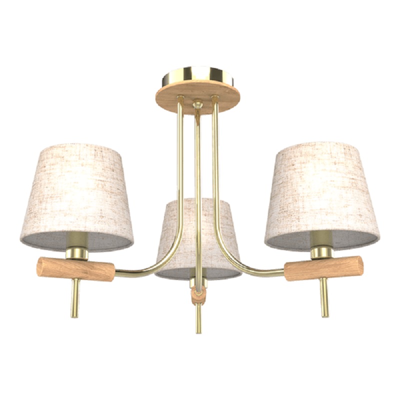 Candelabru, Elmark, Jonas, 3XE14, Bej Auriu, 955JONAS3 