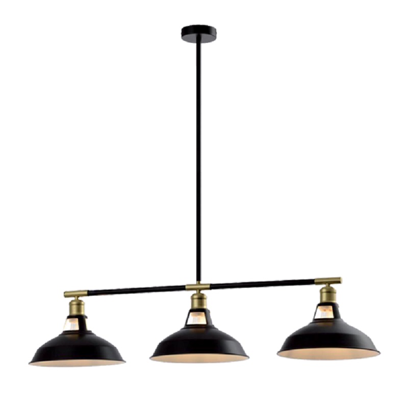 Lustra Elmark Jemma 3X E27 Negru/Auriu 955Jemma3