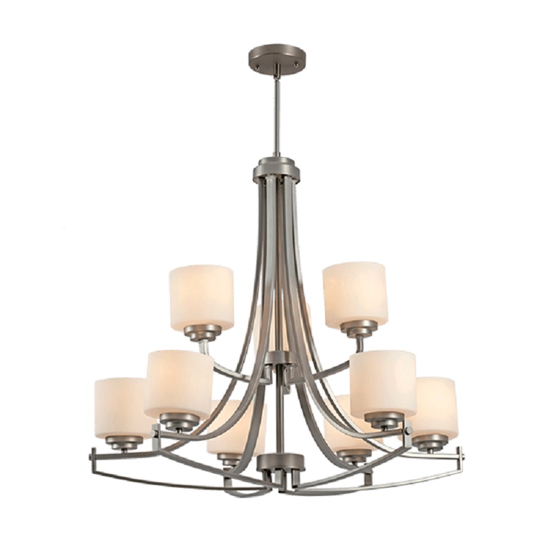 Candelabru, Elmark, Erin, Lux, , 9XE27, Nichel, Satinat, 955ERIN9