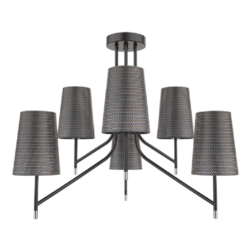 Candelabru Elmark Thera 6XE14 Negru Crom 955THERA6/BL