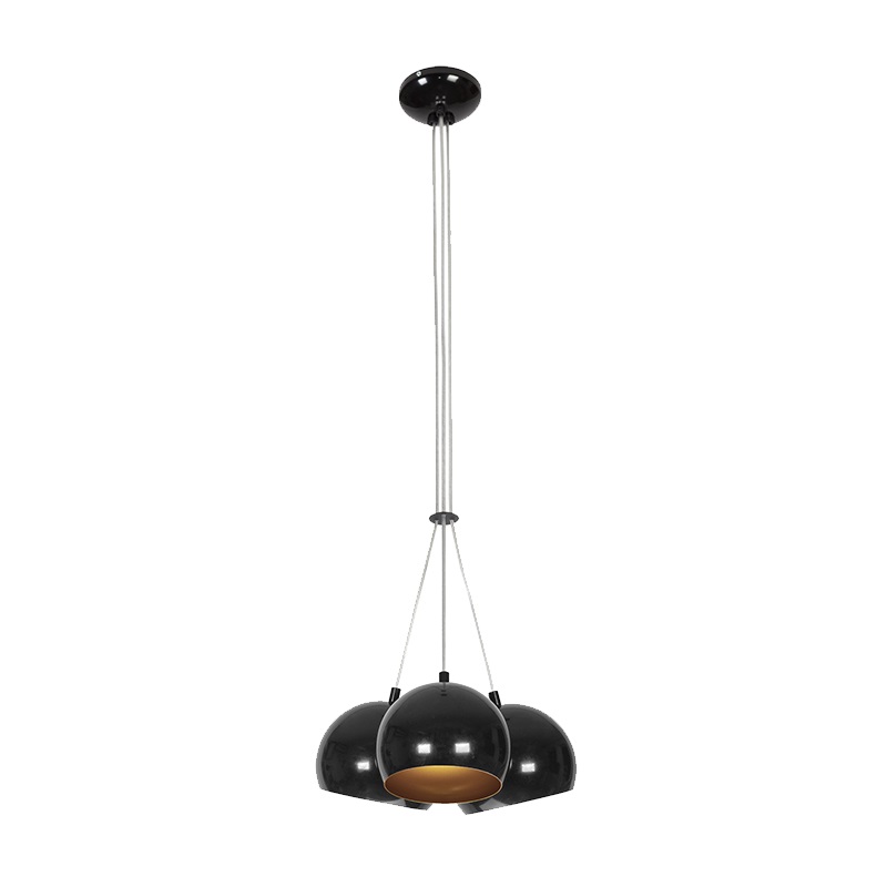 Pendul Elmark Pearl 3X E27 Negru/Auriu 955Pearl3/Bl