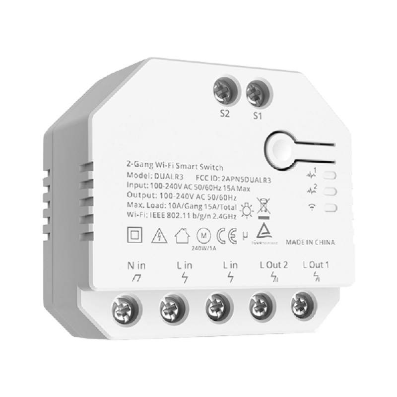 Comutator inteligent Smart Wi-Fi doua canale 2x10A DUALR3-195009 