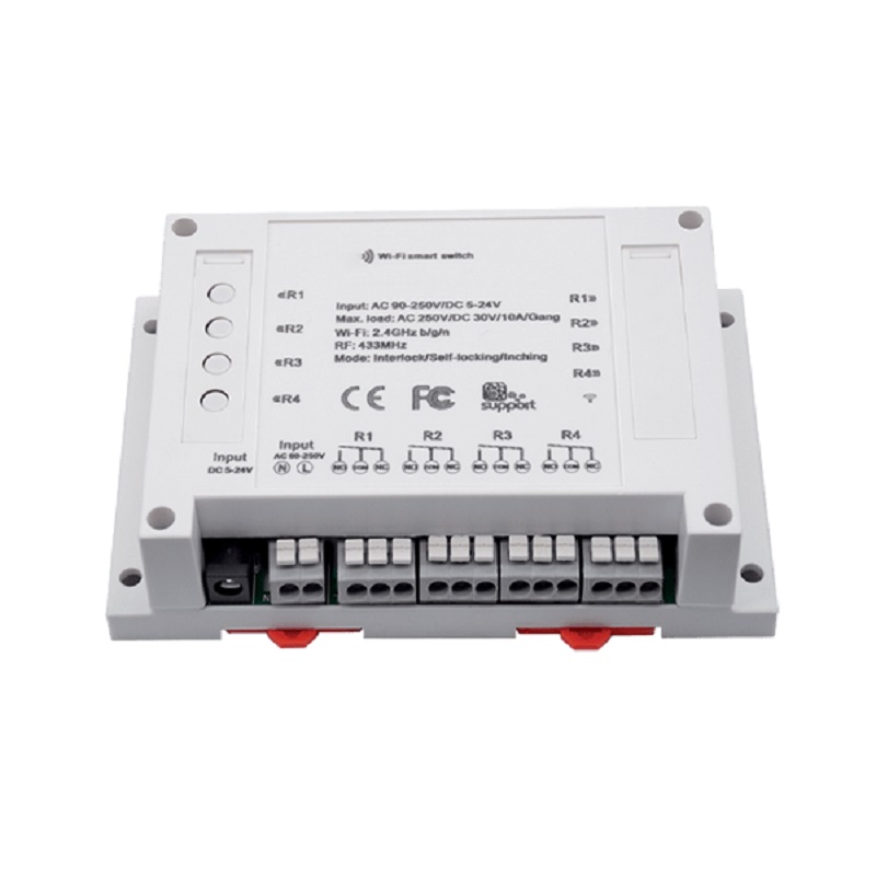 Intrerupator Smart Wi-Fi 4 canale montaj sina DIN, 195006 
