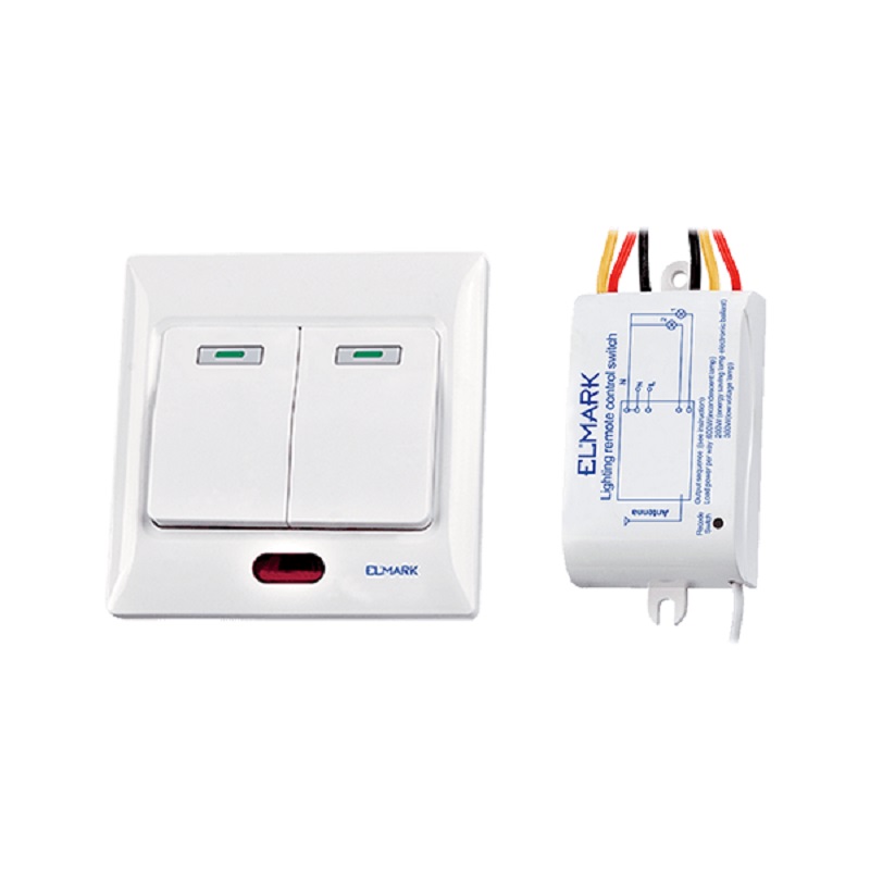 Intrerupator dublu cu RF 2 canale 600W alb, 99102 
