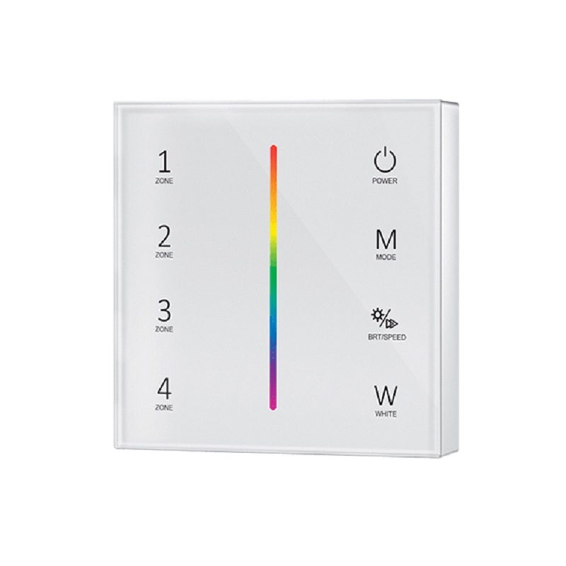 Panou comanda RF Touch 4 canale, 4 zone alb, 99TOUCHB4 