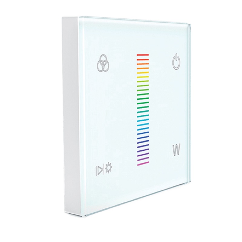 Panoul de comandă variator RF Touch alb 1 canal RGB cu încărcare USB, 99TOUCHUSB4 