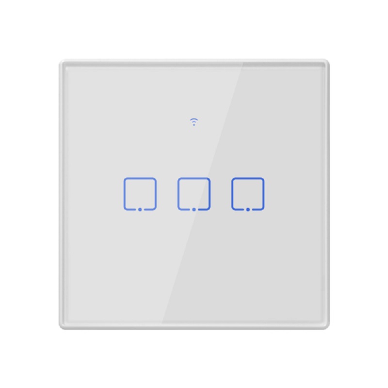 Intrerupator triplu sticla alba Touch inteligent 3A 660W Smart Wi-Fi, T2EU3C 
