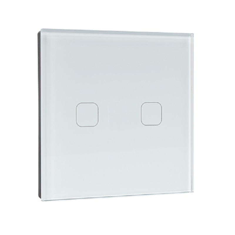 Intrerupator dublu Touch alb sticla 1000W inteligent Smart Wi-Fi, 195008/WH