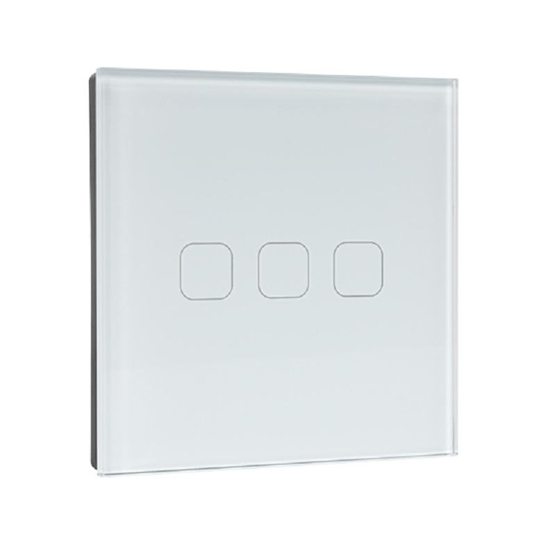 Intrerupator triplu Touch alb sticla 1000W inteligent Smart Wi-Fi, 195009/WH