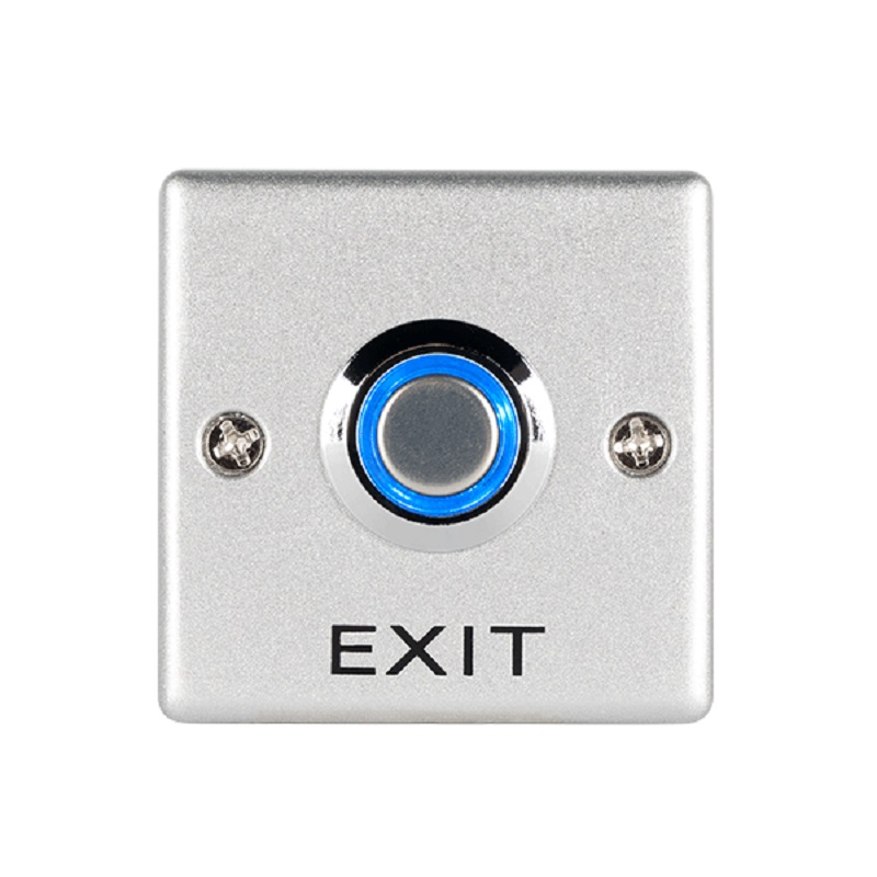 Buton EXIT cu LED metal zinc pentru control acces, montaj PT 12-24V DC (NO/COM) EL-EB53A, 195099 