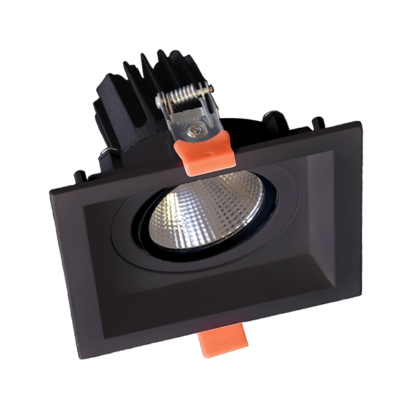Spot LED, 176X176, H138, Mobil, 30W 230V 3000K Negru