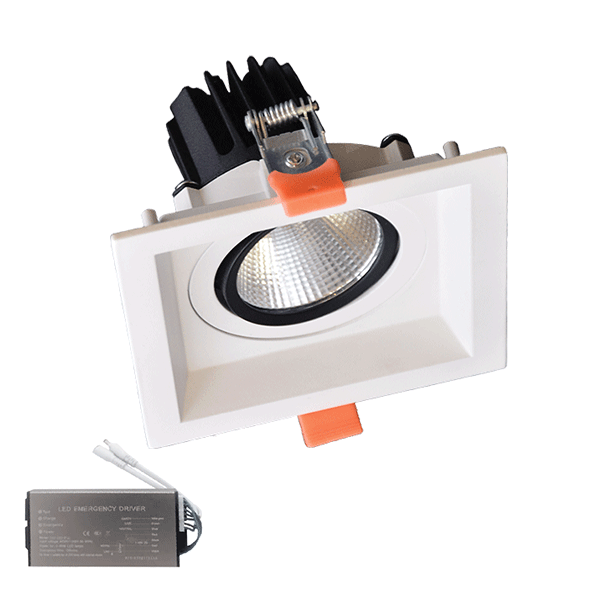 Spot LED, 176X176, H138, Mobil, 30W, 230V, 4000K, Alb, + Kit Emergenta