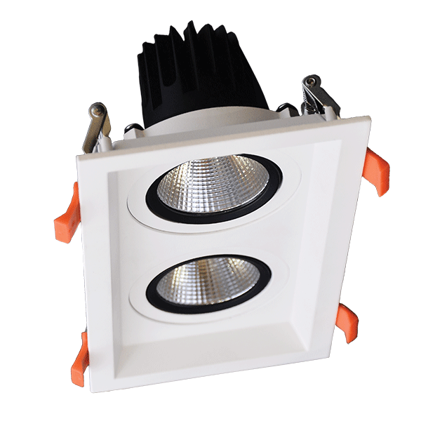 Spot LED, Dublu, Mobil, 2X30W, 230V, 4000K, Alb