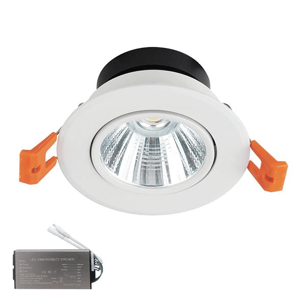 Spot LED, Mobil, 20W, 230V, 4000K, Alb, IP44, + Kit Emergenta