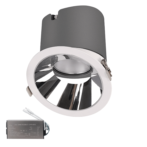 Spot LED, EL-6453, BM, 20W, 3000K, Alb, 38° Cu Dispersor Tip Fagure de Miere, + Kit Emergenta