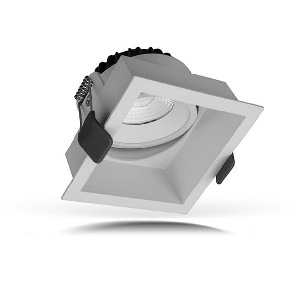 Spot LED, 13W, 4000K, 60°, Alb, Adanc, Patrat