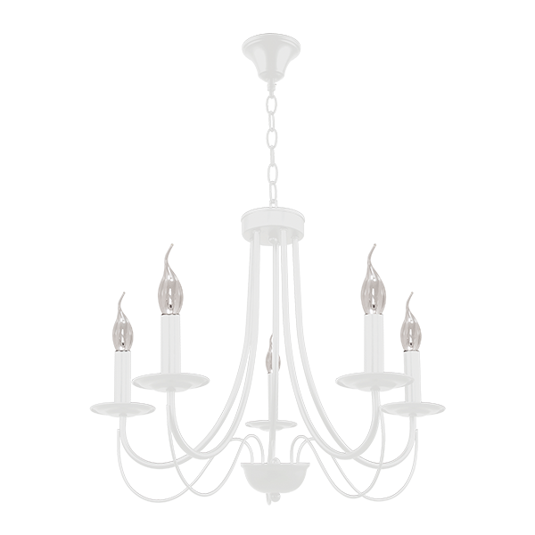 Candelabru Angela 5 X E14 Alb 955ANGELA5/WH