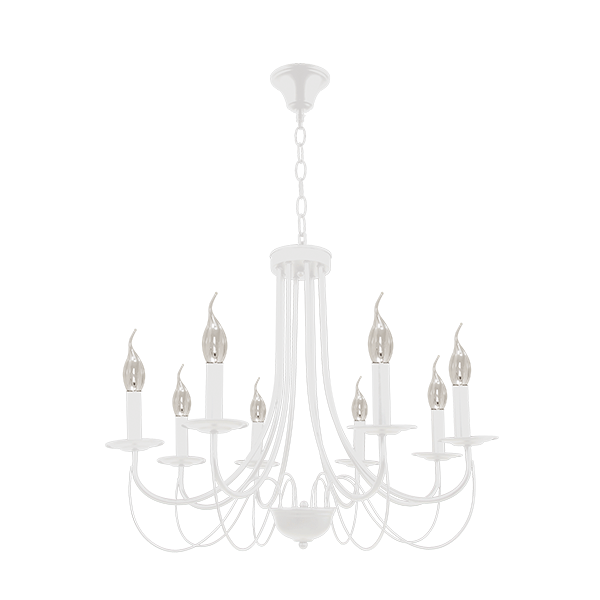 Candelabru Angela 8 X E14 Alb 955ANGELA8/WH