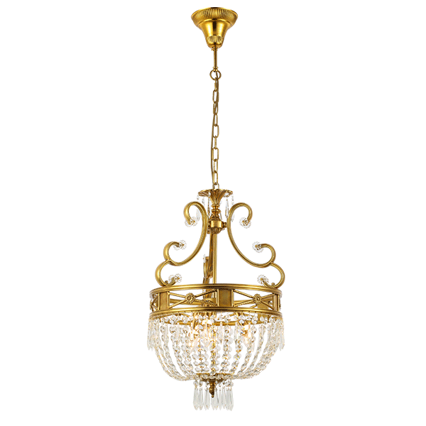 Candelabru Frederick 3 X E14 Arama - Cristal 955FREDERICK3