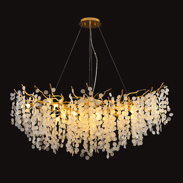 Candelabru Hugo 13 X G9 Auriu - Cristal 955HUGO13
