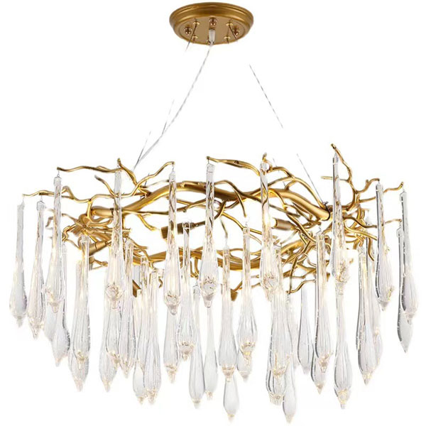 Candelabru Karol 10 X G9 Auriu - Cristal 955KAROL10