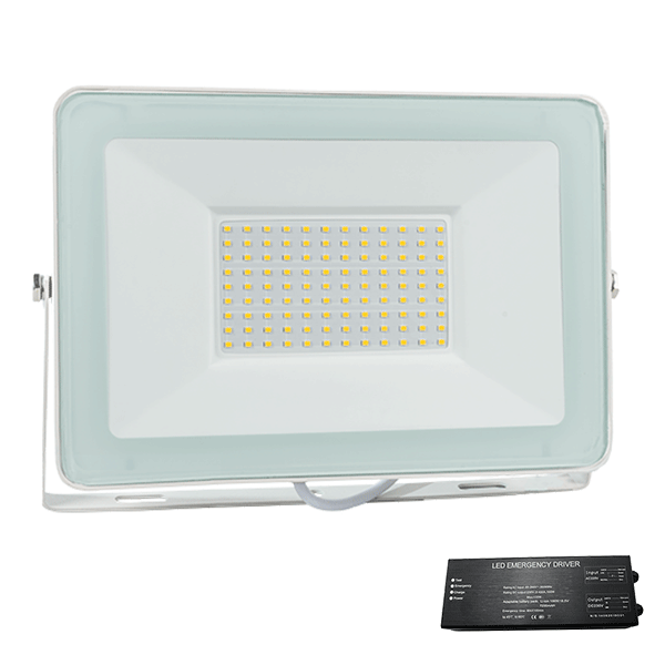 Proiector, LED, VEGA100, Slim, SMD, 100W, 3000K, Alb, + Kit Emergenta, IP65