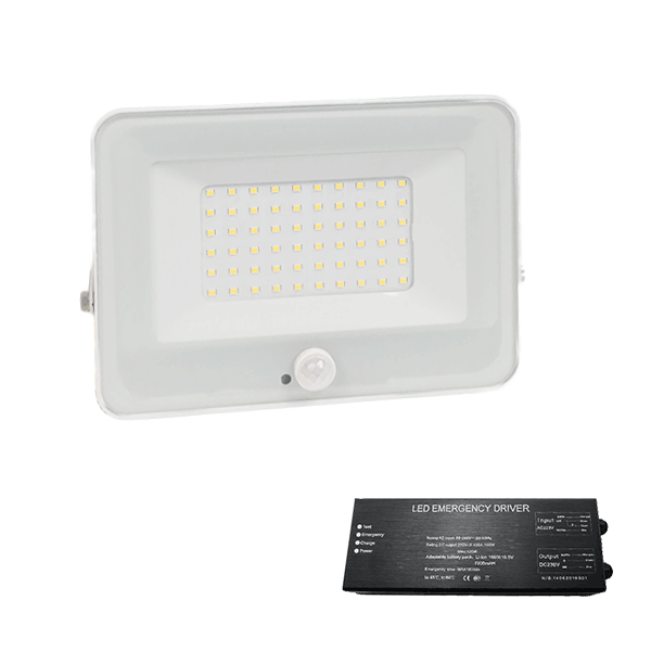 Proiector, LED, VEGA30, Slim, SMD, 30W, 5500K, Cu Senzor, Alb, + Kit Emergenta, IP65