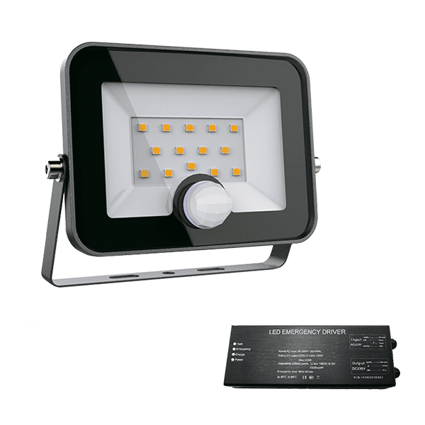 Proiector, LED, VEGA50, Slim, SMD, 50W, 5500K, Negru, Cu Senzor, + Kit Emergenta, IP65