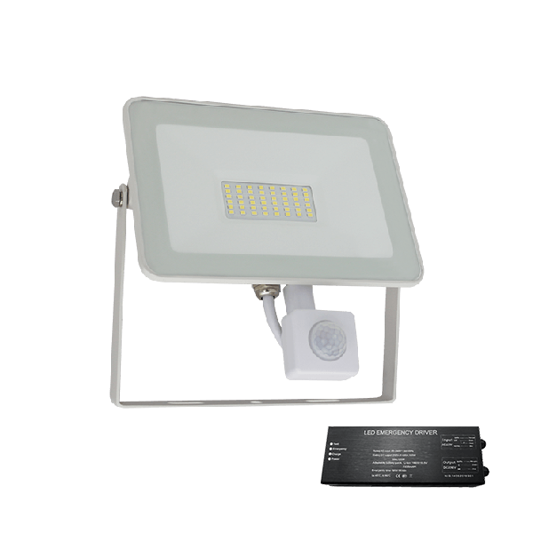 Proiector, LED, VEGA50, Slim, SMD, 50W, 5500K, Cu Senzor, Alb, + Kit Emergenta, IP65