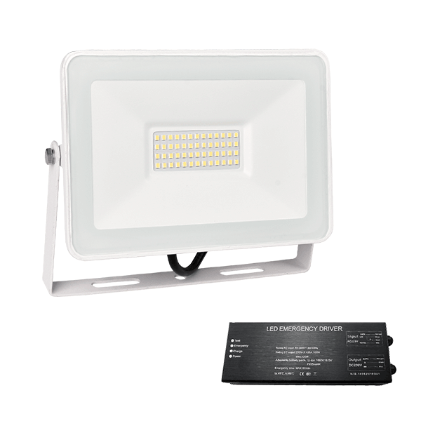 Proiector, LED, VEGA50, Slim, SMD, 50W, 4000K, Alb, + Kit Emergenta, IP65
