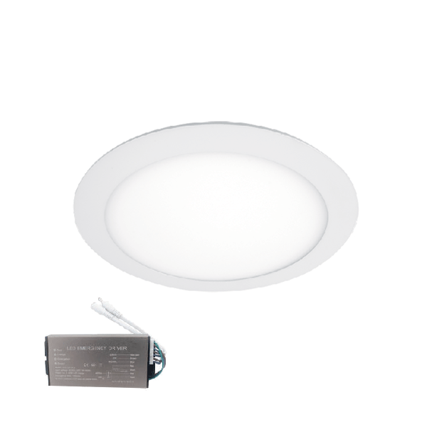 Spot LED, D240, H27, Alb, Slim, Rotund, 23W, 6500K, IP65, + Kit Emergenta