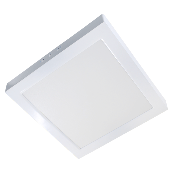 Panou LED, 225x225x32mm, Alb, Patrat, Montaj Aparent, 18W, 2700K