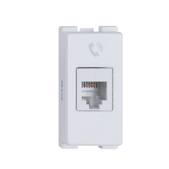 Priza telefon,Elmark Lecce RJ11 Alb 26012