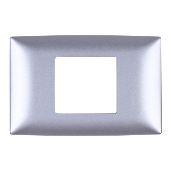 Rama ornament Elmark Lecce 2 module pe suport de 3 Argintiu 26202