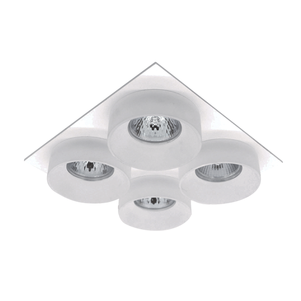 Spot, Elmark, Cvadruplu, Patrat, Alb/Alb, Sa-045/4, 92045S4/Whfr