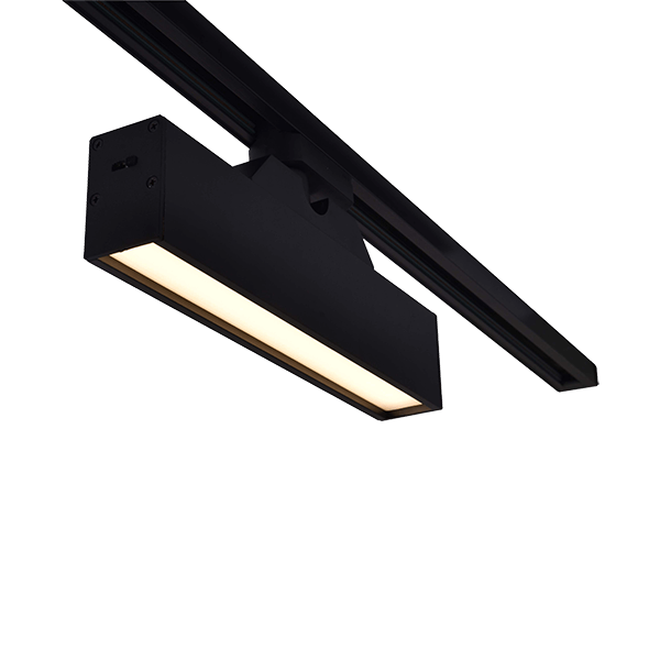 Spot pe sina, Elmark, K30, 2-Linii, 12W, 120°Cct, Negru