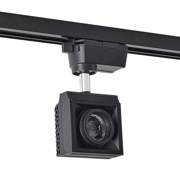 Spot pe sina, Elmark, 10W, Lumina calda (3000K), 24°, Negru, 2 Linii, 93SS1030/BL