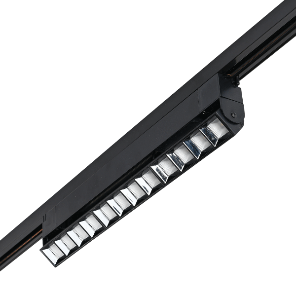 Spot pe sina, Elmark, Tl29, Zfld, 2, Linii, 30W, 30°, Lumina neutra (4000K), Negru